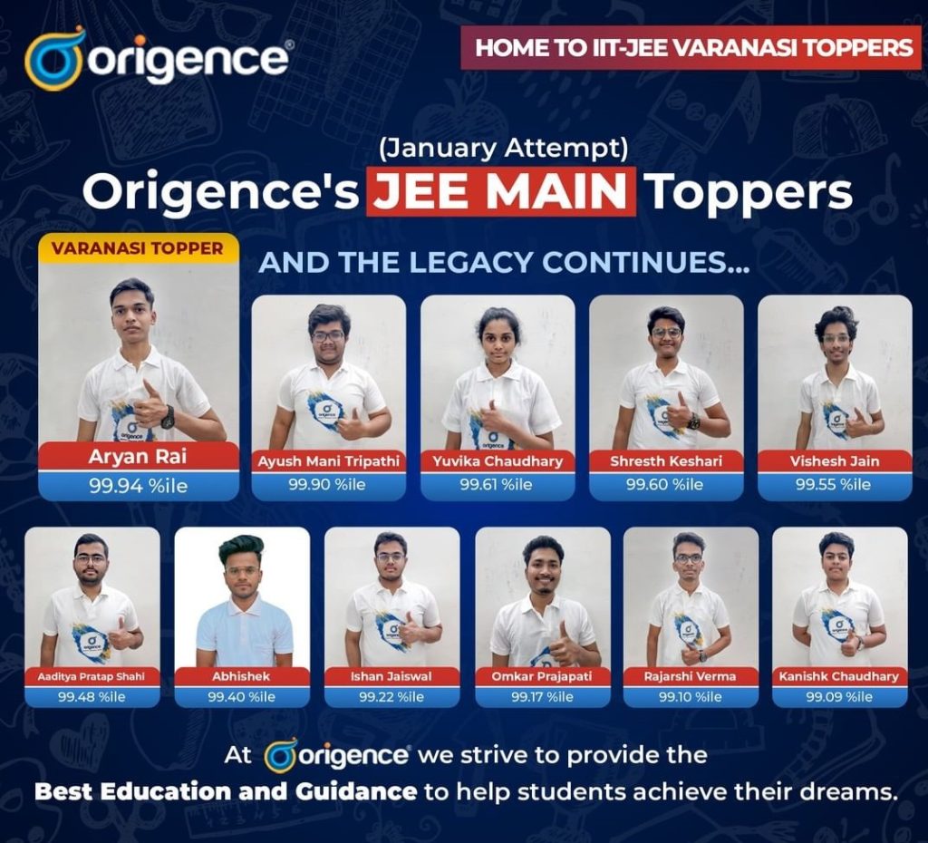 origence jee main toppers